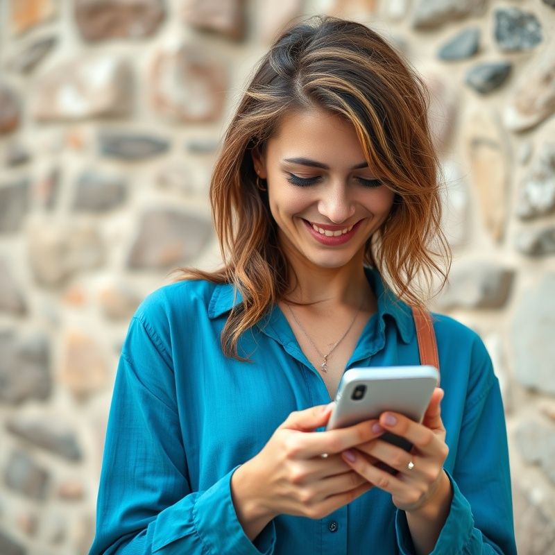 Osoba čita poruku na telefonu s dubrovačkom starom gradskom jezgrom u pozadini